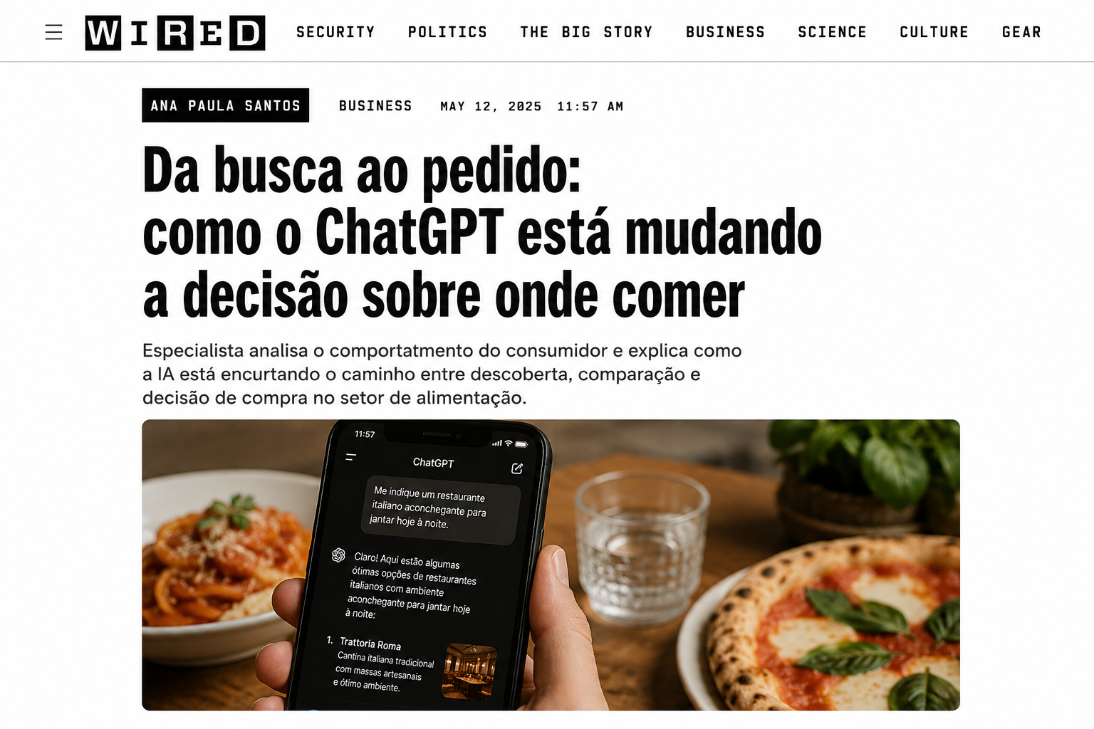 Wired — Da busca ao pedido